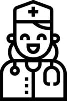 medico avatar assistenza sanitaria medico - schema icona vettore