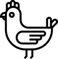 gallina pollo animale - schema icona vettore