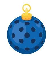Natale blu palla decorazione vettore