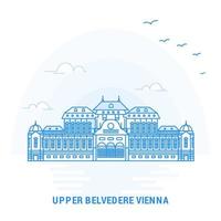 superiore belvedere vienna blu punto di riferimento creativo sfondo e manifesto modello vettore