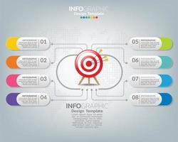 modello di infografica con icone di marketing digitale vettore