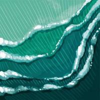 verdastro blu turchese colorato mare onde giapponese a tema modello sfondo con acquerello struttura vettore illustrazione