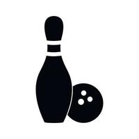 bowling semplice icona vettore