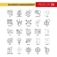 attività commerciale gestione nero linea icona 25 attività commerciale schema icona impostato vettore