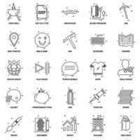 25 attività commerciale concetto mescolare linea icona impostato vettore