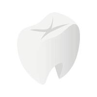 dente isometrico 3d icona vettore