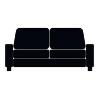 divano mobilia semplice icona vettore