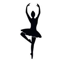 ballerina semplice icona vettore