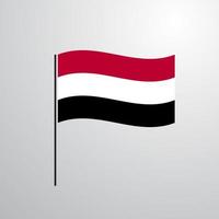 yemen agitando bandiera vettore