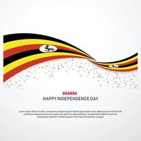 Uganda contento indipendenza giorno sfondo vettore