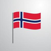 Norvegia agitando bandiera vettore