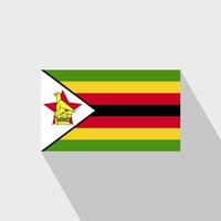 Zimbabwe bandiera lungo ombra design vettore