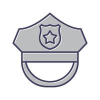 polizia cappello vettore icona