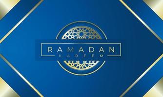 realistico Ramadan sfondo con blu colore vettore