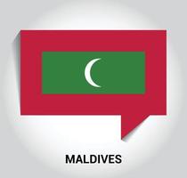 Maldive bandiera design vettore