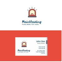 piatto allarme logo e visitare carta modello busienss concetto logo design vettore