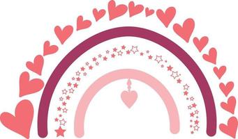 arcobaleno san valentino clipart. amore arcobaleno vettore