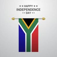 Sud Africa indipendenza giorno sospeso bandiera sfondo vettore