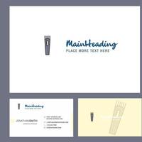 trimmer logo design con tagline davanti e indietro busienss carta modello vettore creativo design