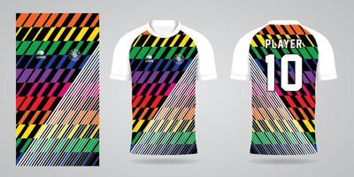 modello di design sportivo in jersey di calcio colorato vettore