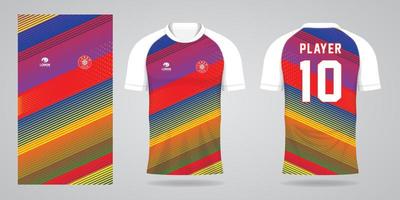 modello di design sportivo in jersey di calcio colorato vettore