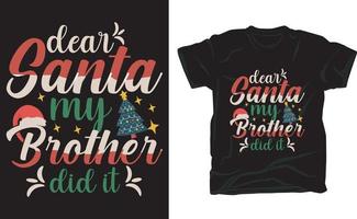 Natale maglietta design per Natale amante vettore