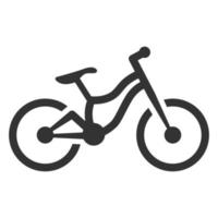 nero e bianca icona montagna bicicletta vettore