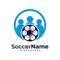 persone calcio logo modello, calcio logo design vettore