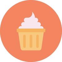 illustrazione vettoriale cupcake su uno sfondo. simboli di qualità premium. icone vettoriali per il concetto e la progettazione grafica.