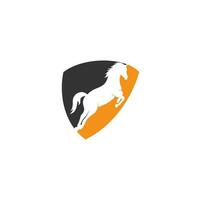 cavallo vettore logo design. cavallo cartello icona.