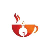 caffè laboratorio logo design vettore modello