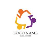 Comunità icona gruppo logo design vettore