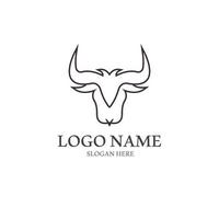 icona di vettore del logo della testa di toro