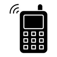 un' unico design icona di walkie talkie vettore