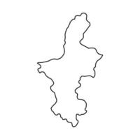 ningxia hui autonomo regione carta geografica, amministrativo divisioni di Cina. vettore illustrazione.