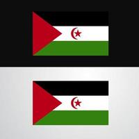 occidentale sahara bandiera bandiera design vettore