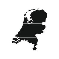 carta geografica di Olanda icona, semplice stile vettore