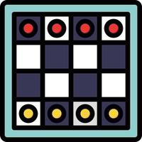 tavola gioco giocando scacchi - pieno schema icona vettore