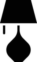 tavolo lampada lampada illuminazione lampadina mobilia - solido icona vettore