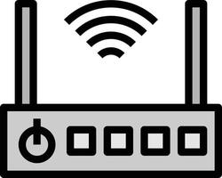 Wi-Fi Internet router Hotel terme - pieno schema icona vettore