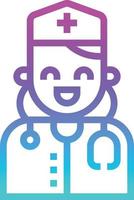 medico avatar assistenza sanitaria medico - pendenza icona vettore