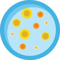 microbiologia laboratorio batteri lievito muffa - piatto icona vettore