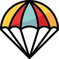 paracadutismo aria sport caduta - pieno schema icona vettore