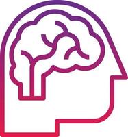 psicologia cervello pensare idea testa - pendenza icona vettore