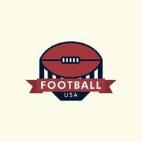 calcio americano Vintage ▾ stile logo vettore modello illustrazione design