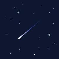 cometa su spazio sfondo vettore