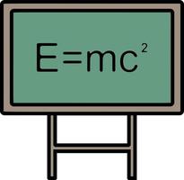 formula su il scuola tavola schema colore icona vettore