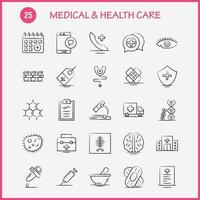 medico e Salute cura mano disegnato icona per ragnatela Stampa e mobile uxui kit come come medico chat più Salute mobile cellula dente medico pittogramma imballare vettore