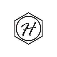 elementi del modello di progettazione di vettore dell'icona del logo della lettera h