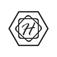 elementi del modello di progettazione di vettore dell'icona del logo della lettera h